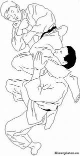 Kleurplaten Judo sketch template