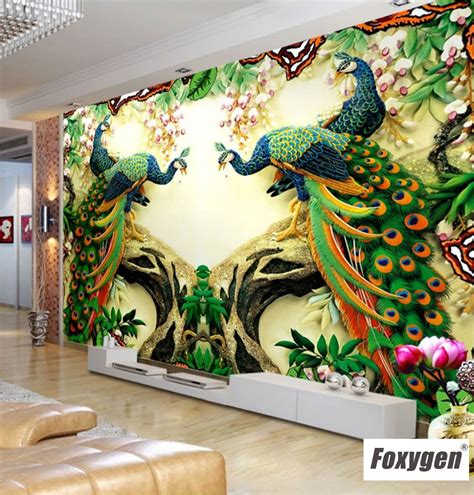 3d 5d 8d mural wallpaper peacock design wall photo mural hd wallpaper 1080p image buy epoxy