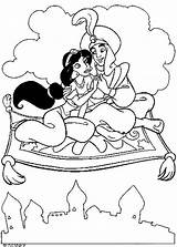 Aladdin Jasmine Princess Coloring Flying Pages Color Print Carpet Aladin Disney Hellokids Printable Online sketch template