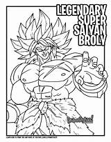 Broly Ball Dragon Super Drawing Coloring Saiyan Draw Legendary sketch template