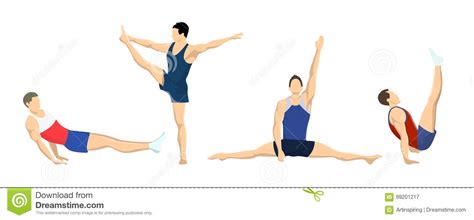 gymnastics with men stock vector illustration of artistic 99201217