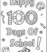 Coloring School 100 Days Pages 100th First Kindergarten Printable Happy Sheet Printables Activities Sheets Worksheets Color Fun Kids Clipart Crafts sketch template