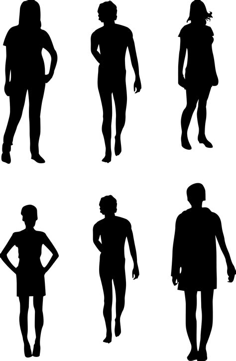 people png silhouette clipart