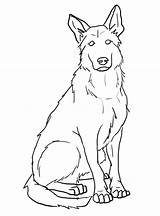 German Shepherd Coloring Dog Drawing Easy Pages Drawings Outline S1088 Line Lines Dogs Shepard Shepherds Deviantart Sketches Tattoo Animal Sketch sketch template