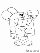 Gumball Coloring Pages Amazing Color Cartoon Print Printable Drawing Colouring Drawings Characters Easy Getcolorings 1200 Network Sheets Cool Getdrawings Visit sketch template
