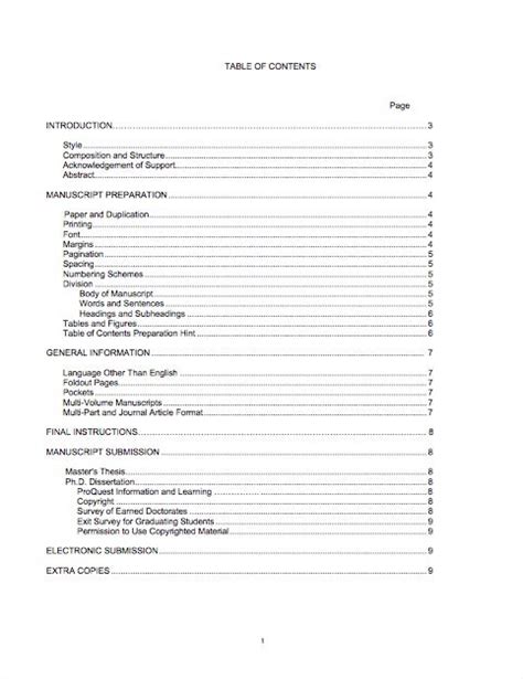 format table  contents word  catlasopa