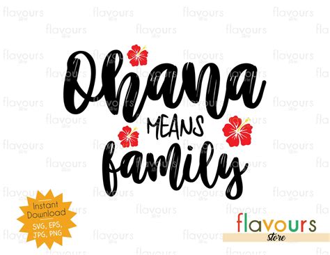 ohana means family lilo  stitch svg cut file flavoursstore