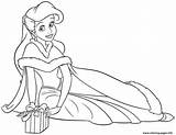 Coloring Ariel Human Christmas Pages Princess Printable sketch template