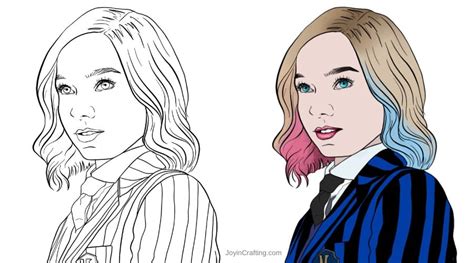 enid sinclair coloring page wednesday addams netflix joy  crafting