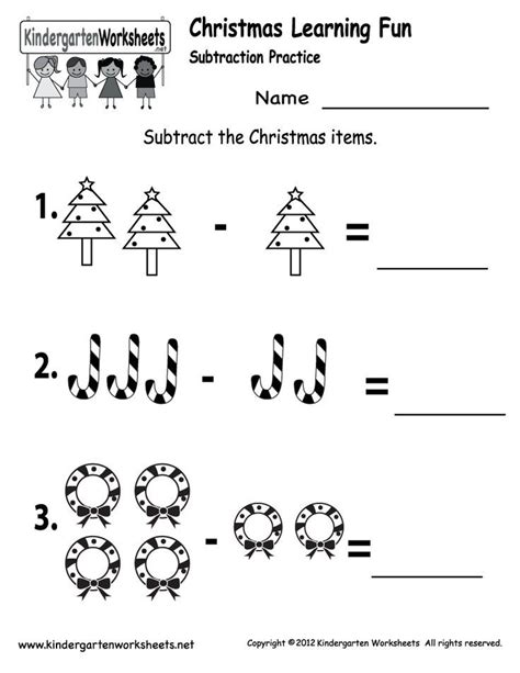 kindergarten worksheets printable subtraction worksheet