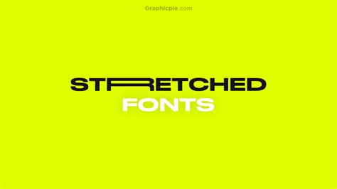 stretched fonts    design stand  graphic pie