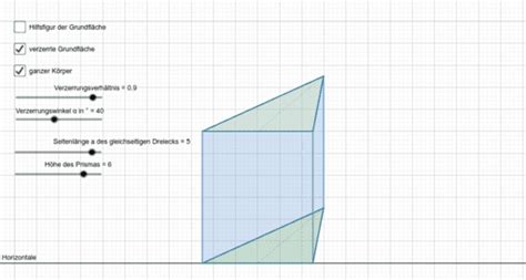 prisma gleichseitiges dreieck schraegbild geogebra