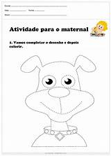 Atividade Maternal Completar Atividades Educação Anos Colagem Lereaprender Escolares Próximo Acessar Alfabetização sketch template