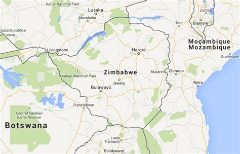 ﻿mapa De Zimbabwe Zimbabue ﻿ Donde Está Queda País