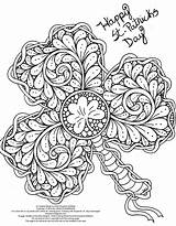 Coloring Adult St Clover Patrick Doodle Colouring Pages Leaf Four Choose Board Book sketch template