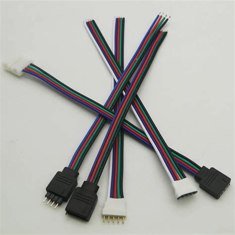 pcs pin pin led cable male female connector adapter wire    smd rgb rgbw led strip