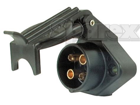 pin auxiliary female socket black plastic