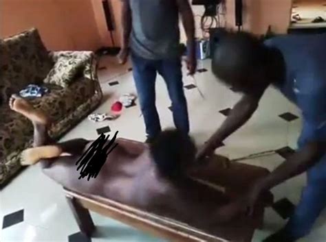 Shocking Video Shows Angry Father Beating Teenage Daughter In Ebonyi