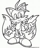 Tails Sonic sketch template