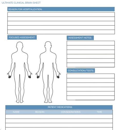 ultimate nursing report sheet   downloads nurse report