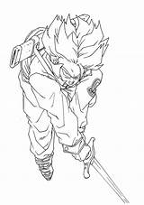 Dragon Ball Coloring Pages Super Trunks Saiyan Gohan Goku Drawing Kids Saiyans Printable Color Funny Anime sketch template