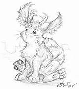 Coloring Jackalope Cute Creature Deviantart Drawings Jackalopes Magical Creatures Inspiration Printable Pages Wylie Happiness Winged Creative Nifty Colour Board sketch template