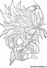 Goku Ssj5 Lineart Saiyan sketch template