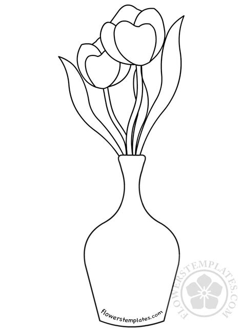 paris vase  flowers template