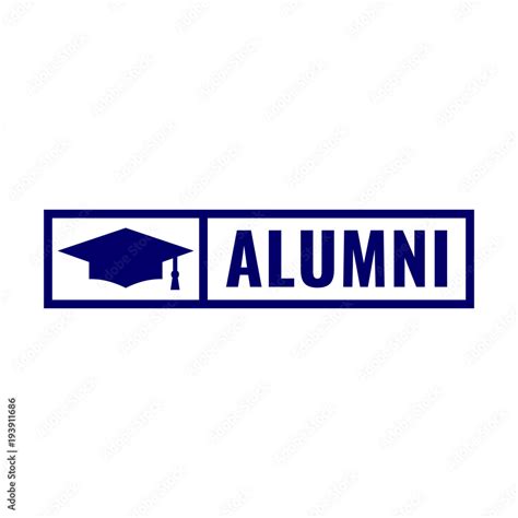 alumni badge icon flat vector illustration  white background stock