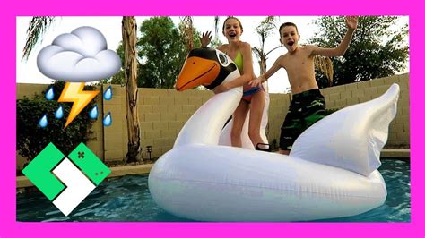 Giant Swan Pool Float And A Crazy Monsoon Storm Day 1933