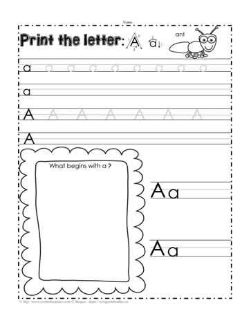 print  letter  worksheets