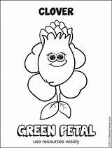Daisy Coloring Scout Petal Girl Pages Green Flower Clover Petals Scouts Clipart Daisies Law Rosie Makingfriends Wisely Use Resources Gs sketch template