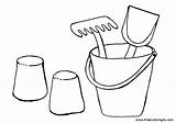 Coloring Pail Shovel Pages Clipart Beach Set Getcolorings Getdrawings Library Popular Sketch sketch template