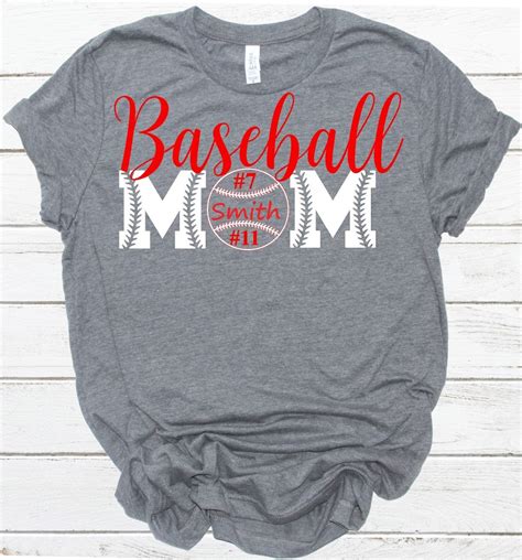 Baseball Mom Shirt Personalized Baseball Mom Shirt Etsy