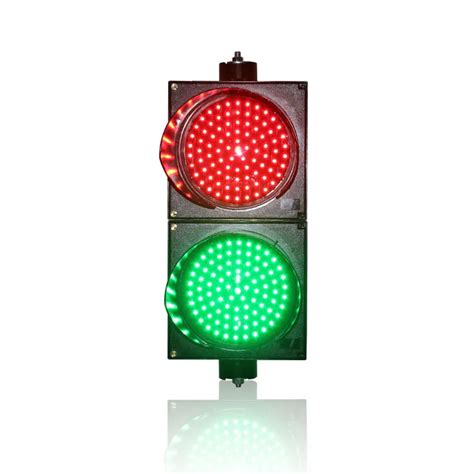mm red green traffic signal light horizontal  vertical installation pc shell led traffic