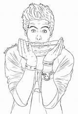 Luke Hemmings Coloring Pages Outline 5sos Template sketch template