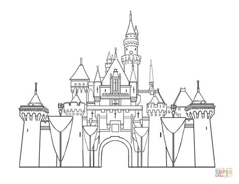 disney castle coloring page  printable coloring pages