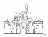 Coloring Disney Castle Pages Printable sketch template