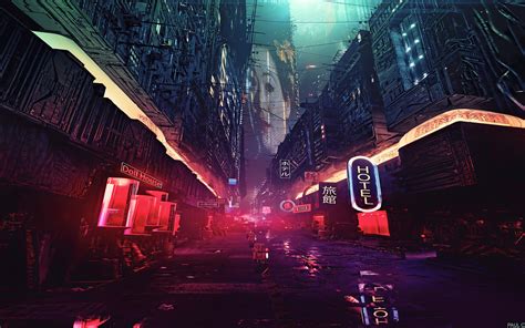 futuristic city science fiction concept art digital art
