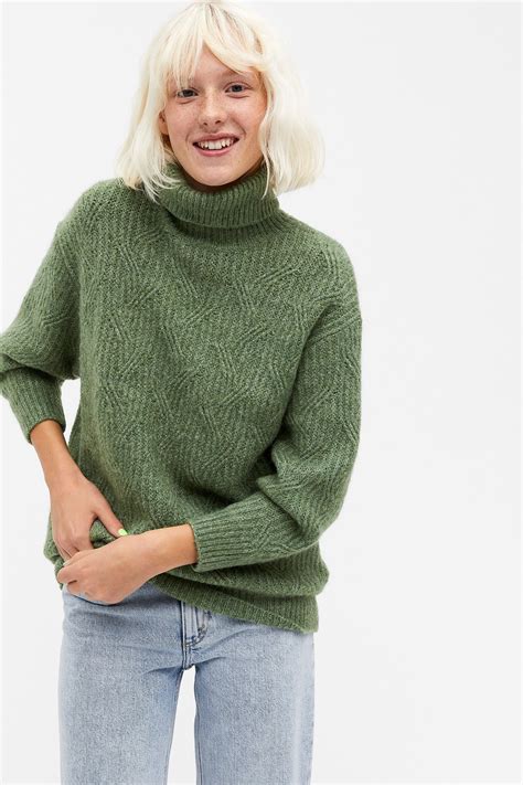 Monki Heavy Knit Turtleneck Sweater
