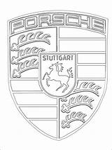 Porsche Logo Coloring Pages Printable Cars Emblem Brand Logos Template Spyder Kids Automobile Fans 1coloring sketch template