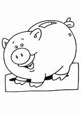 Piggy Bank Coloring Template Pages Printable Cliparts Drawing Clipart Letscolorit Argent Monnaie Children Kids Fun Sheets Library Tattoos Disney Clipartmag sketch template