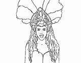 Shakira Coloring Waka Pages Coloringcrew Popular sketch template