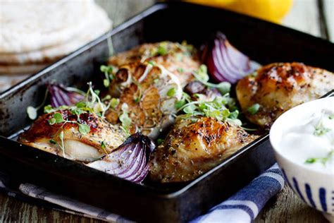 greek chicken bake with tzatziki simply delicious