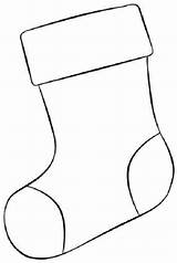 Stocking Christmas Coloring Printable Pages Sheets Template Stockings Pattern Kids Felt Simple sketch template