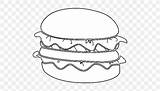 Coloring Food Mcdonald Junk Hamburger Lettuce Book Mcdonalds Save sketch template