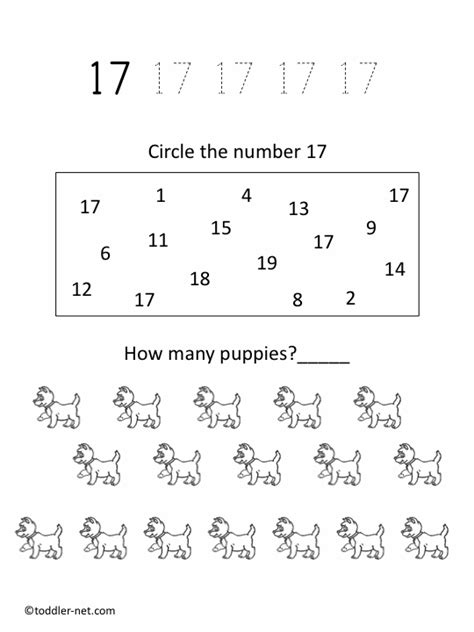 printable number  worksheet