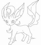 Leafeon Coloring Pages Pokemon Printable Categories sketch template