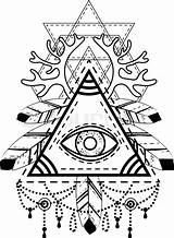 Illuminati Triangle Drawing Eye Pyramid Tattoo Getdrawings Seeing sketch template