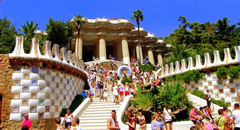park guell works  antoni gaudi barcelona spain architecture
